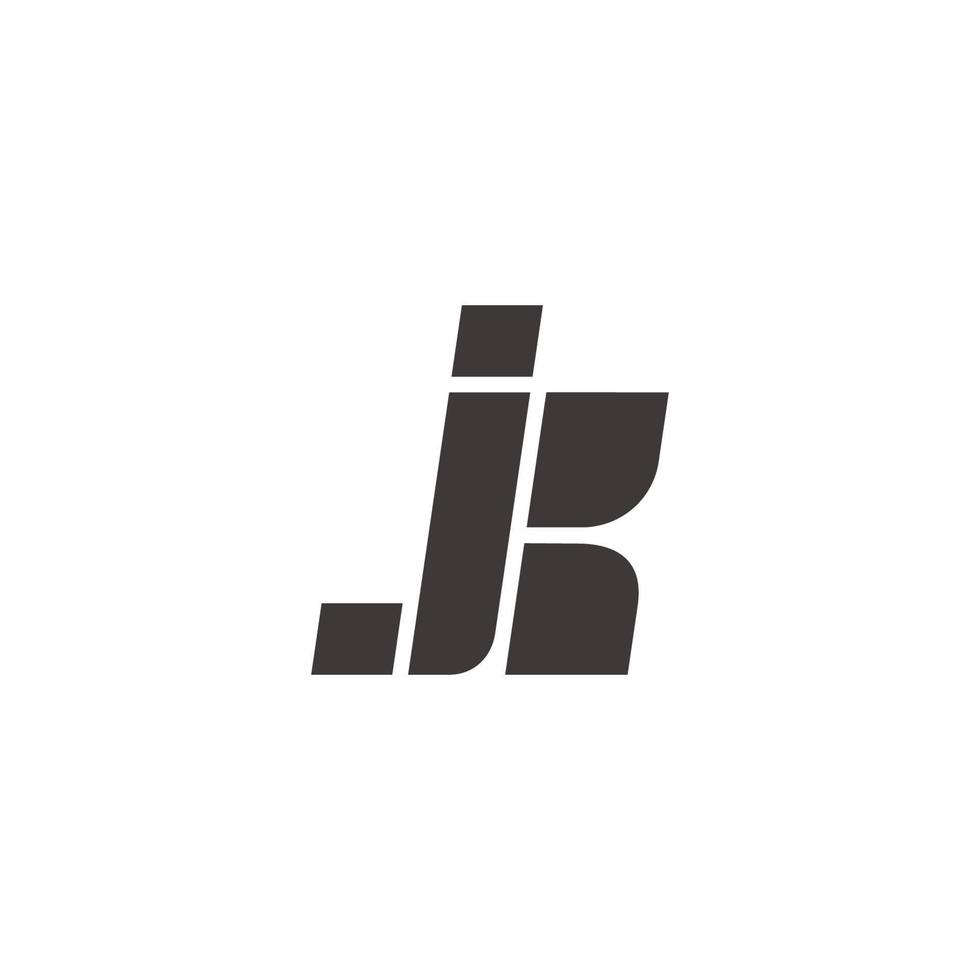 letra jb curvas simples geometria logotipo vetor