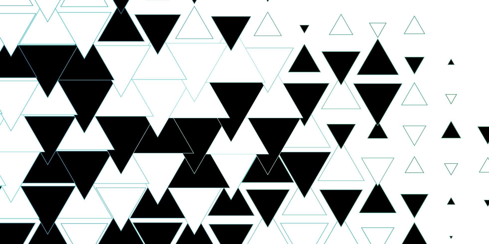 layout de vetor azul escuro e verde com linhas, triângulos