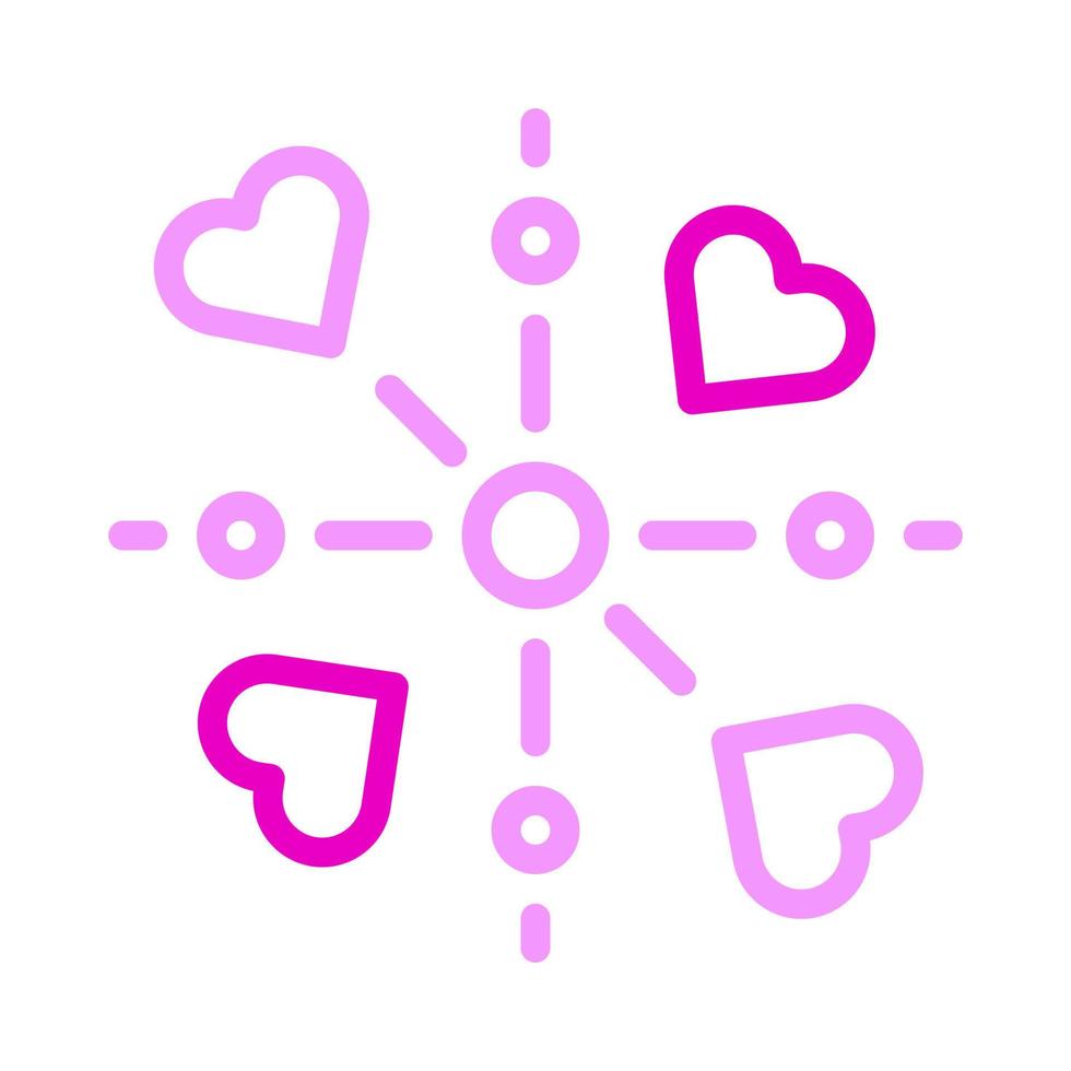 ícone da decoração duocolor rosa estilo elemento do vetor ilustração dos namorados e símbolo perfeito.