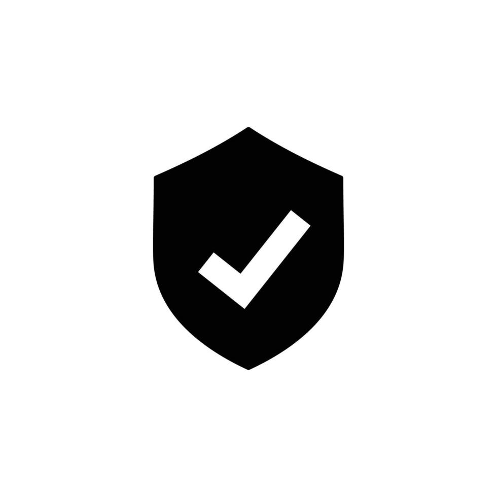 marca de seleção escudo ilustração em vetor ícone plana simples. ícone de marca de seleção. ícone de escudo