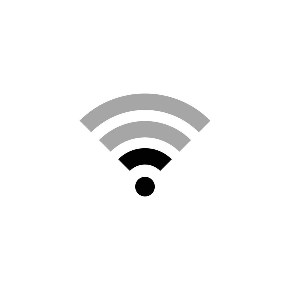 ilustração vetorial de ícone plano simples de wi-fi vetor