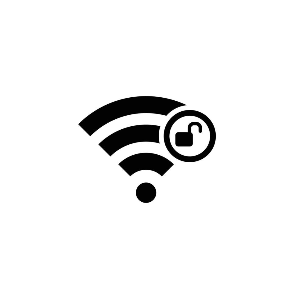 ilustração vetorial de ícone plano simples de wi-fi vetor