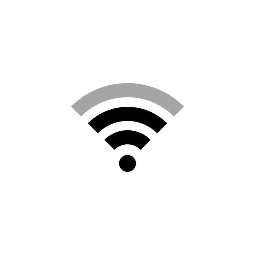 ilustração vetorial de ícone plano simples de wi-fi vetor