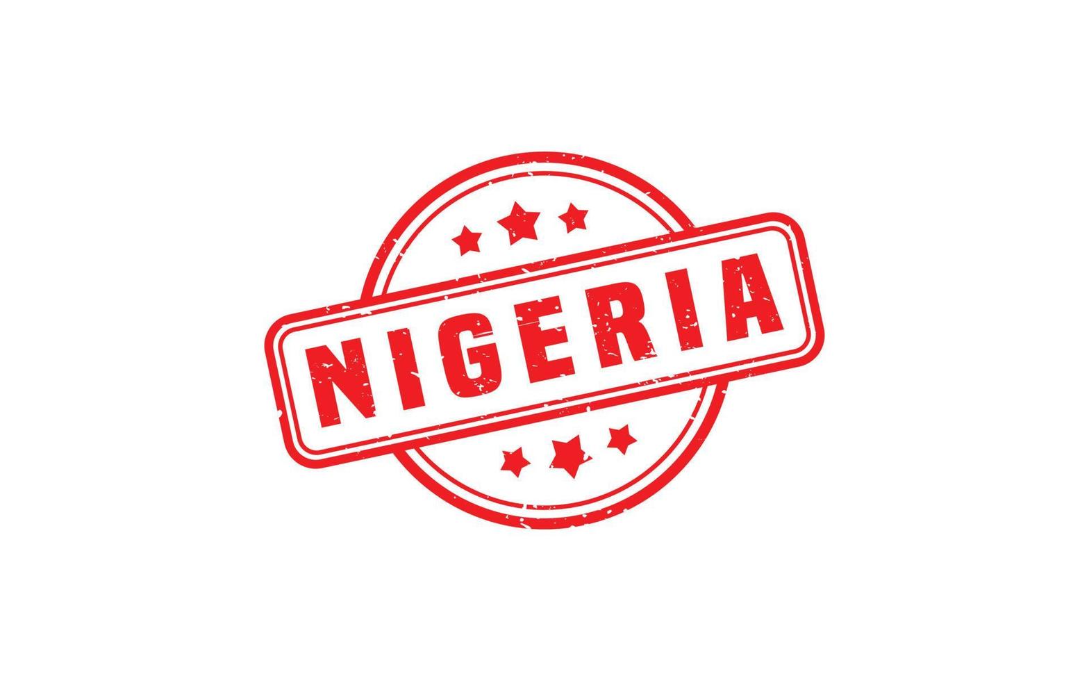 borracha de carimbo nigéria com estilo grunge em fundo branco vetor