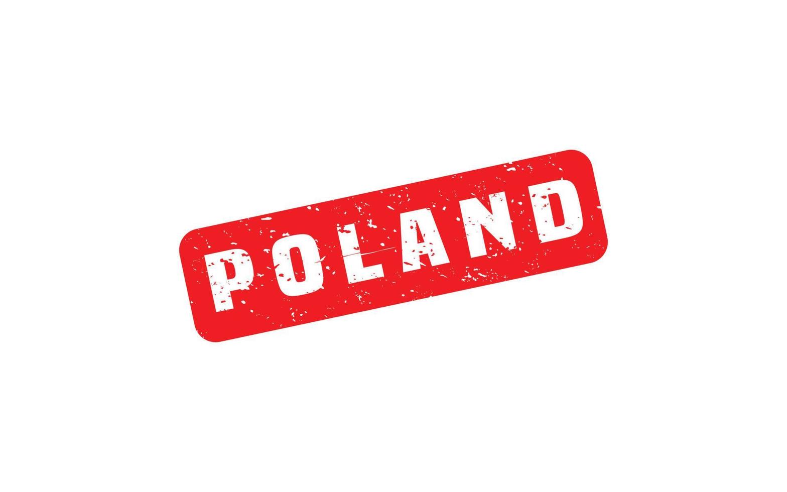 borracha de carimbo da Polónia com estilo grunge em fundo branco vetor
