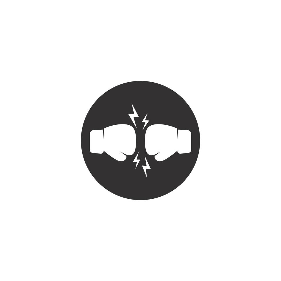 ilustração do ícone do vetor do logotipo das luvas de boxe