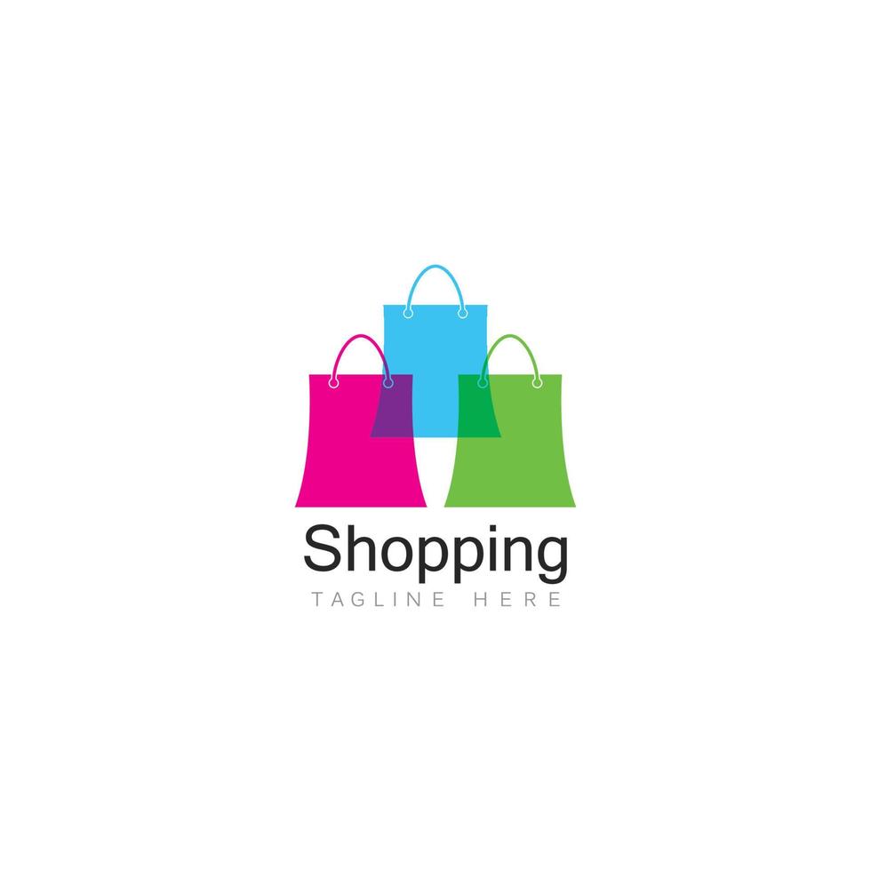 ilustração de ícone de vetor de logotipo de compras