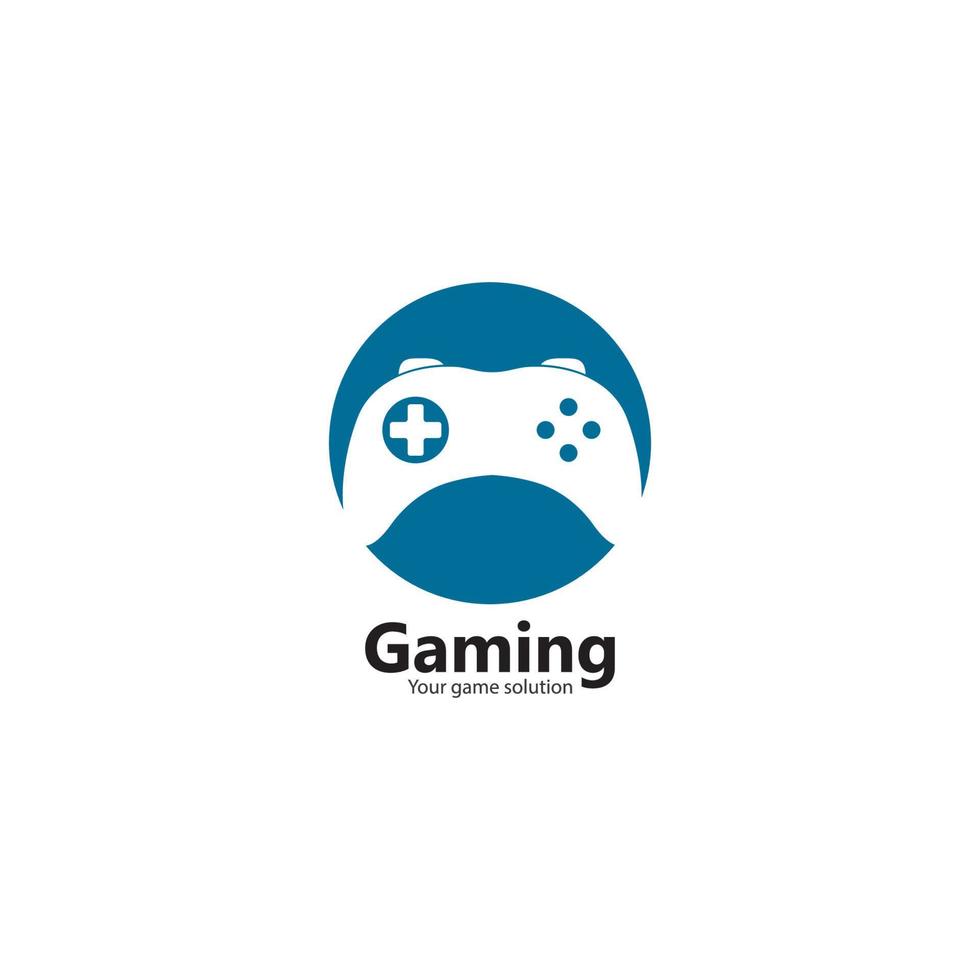 logotipo de joystick para ilustração de ícone vetorial de jogos vetor