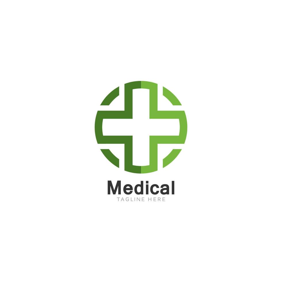 ilustração em vetor modelo logotipo médico saúde