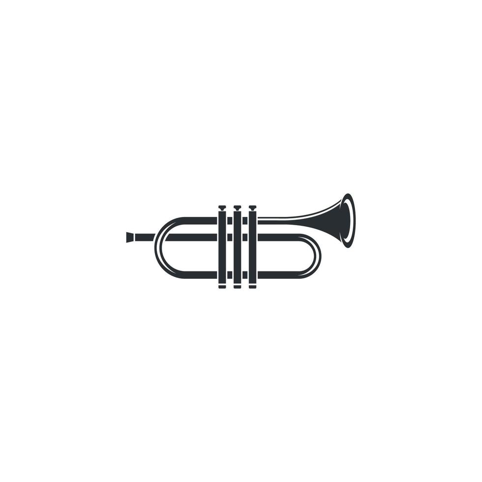 ícone de vetor instrumental de logotipo de trompete