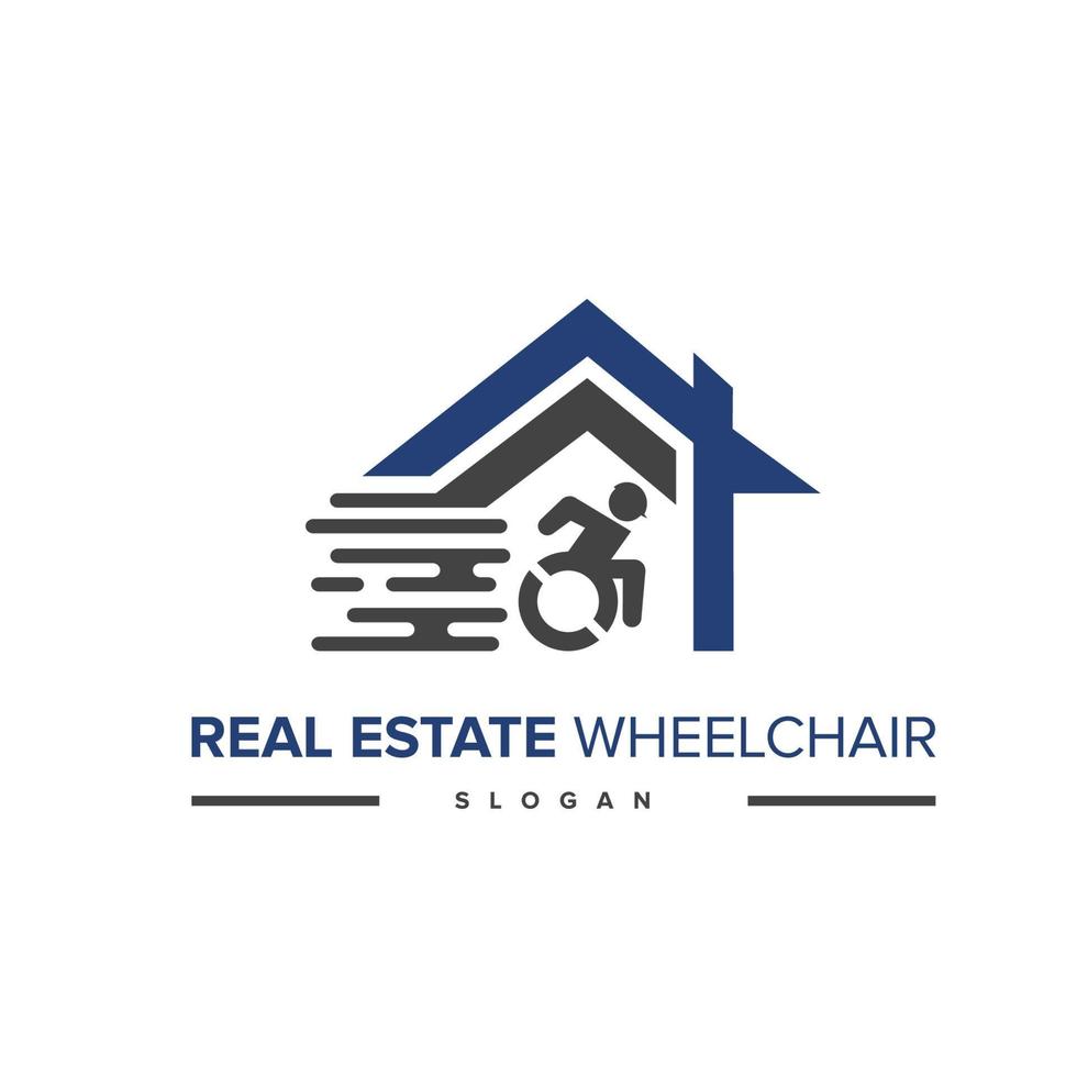 vetor de modelo de design de logotipo de ícone de pessoas em cadeiras de rodas