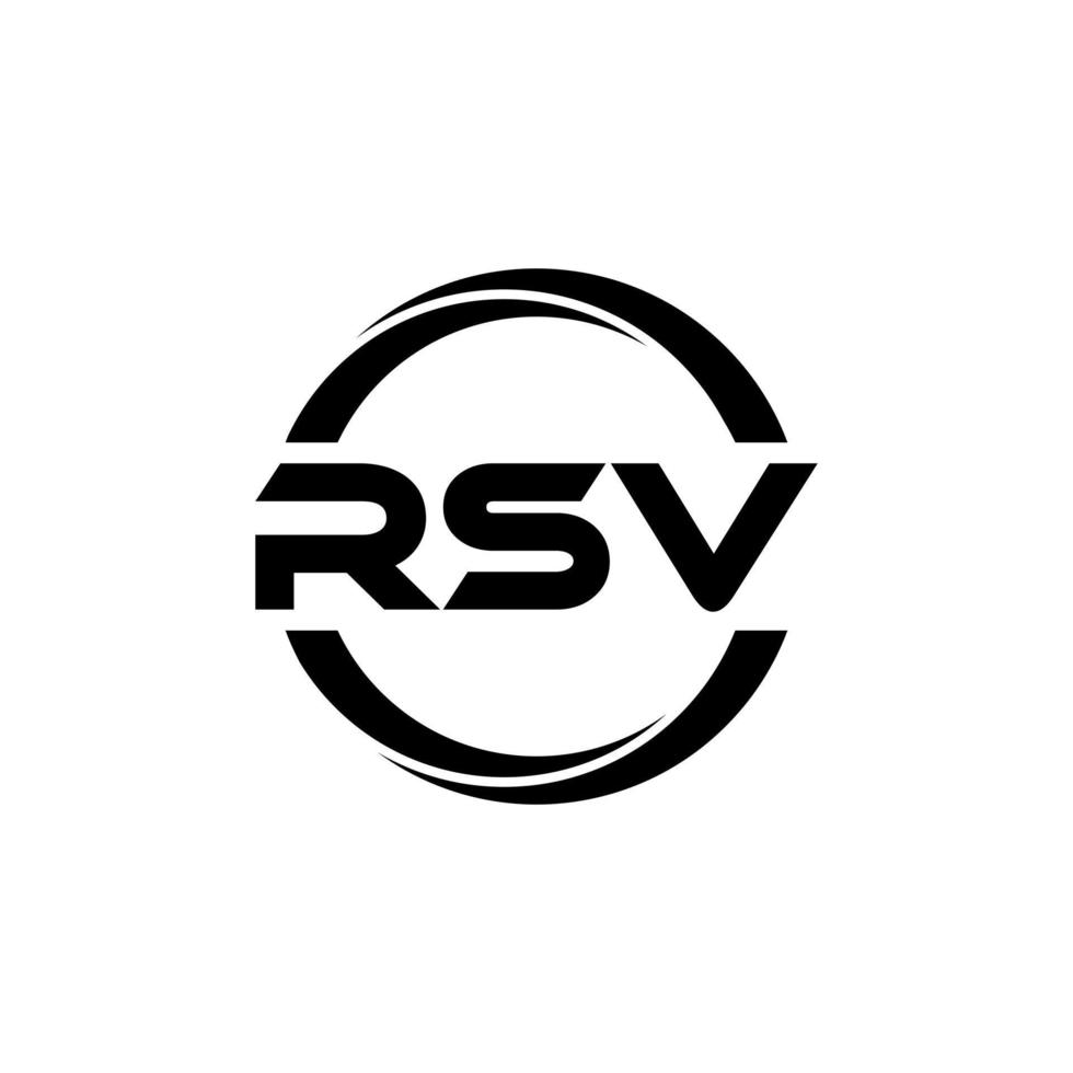 design de logotipo de carta rsv na ilustração. logotipo vetorial, desenhos de caligrafia para logotipo, pôster, convite, etc. vetor