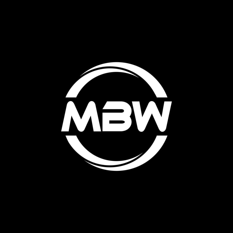 design de logotipo de letra mbw na ilustração. logotipo vetorial, desenhos de caligrafia para logotipo, pôster, convite, etc. vetor