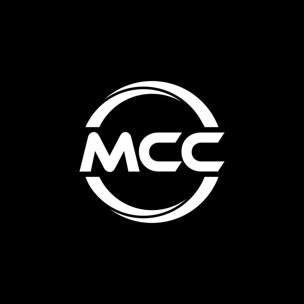 design de logotipo de carta mcc na ilustração. logotipo vetorial, desenhos de caligrafia para logotipo, pôster, convite, etc. vetor