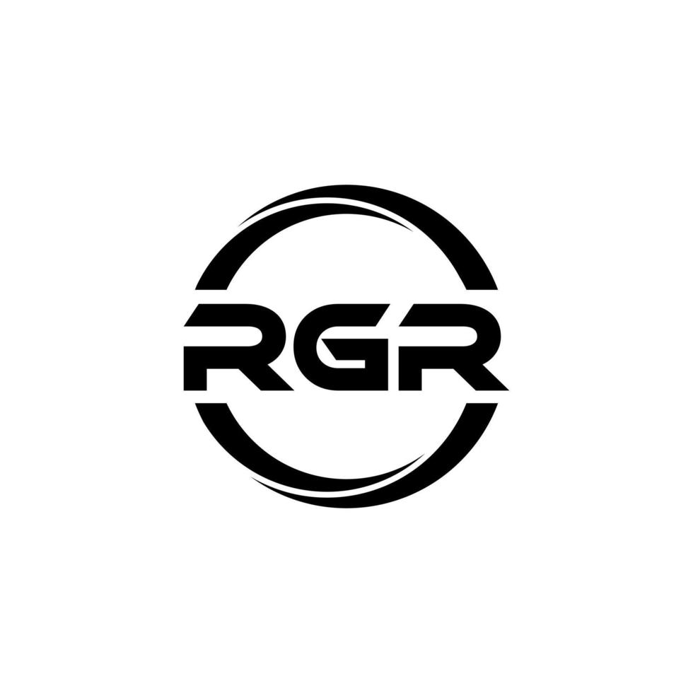 design de logotipo de carta rgr na ilustração. logotipo vetorial, desenhos de caligrafia para logotipo, pôster, convite, etc. vetor