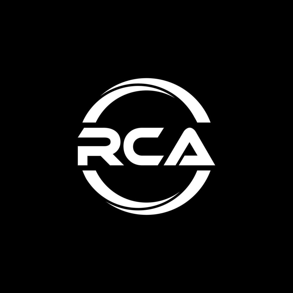 design de logotipo de carta rca na ilustração. logotipo vetorial, desenhos de caligrafia para logotipo, pôster, convite, etc. vetor