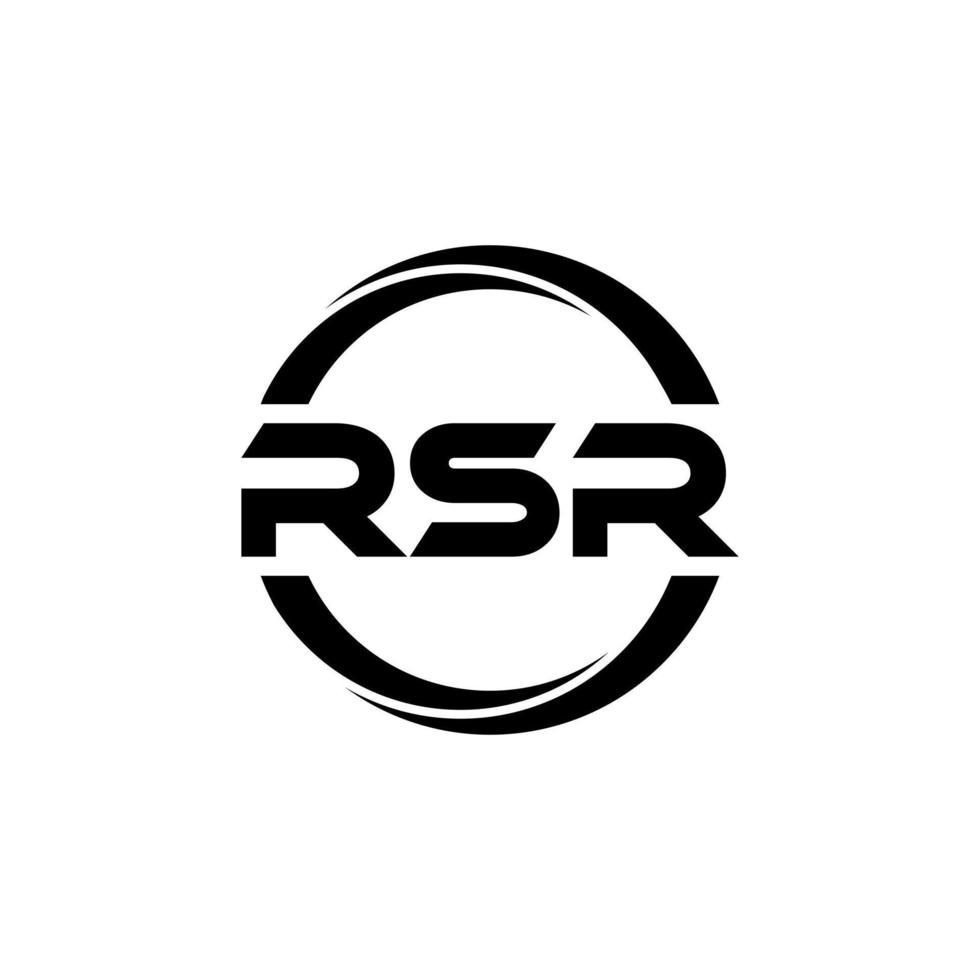 design de logotipo de carta rsr na ilustração. logotipo vetorial, desenhos de caligrafia para logotipo, pôster, convite, etc. vetor