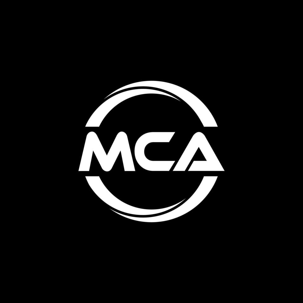 design de logotipo de letra mca na ilustração. logotipo vetorial, desenhos de caligrafia para logotipo, pôster, convite, etc. vetor