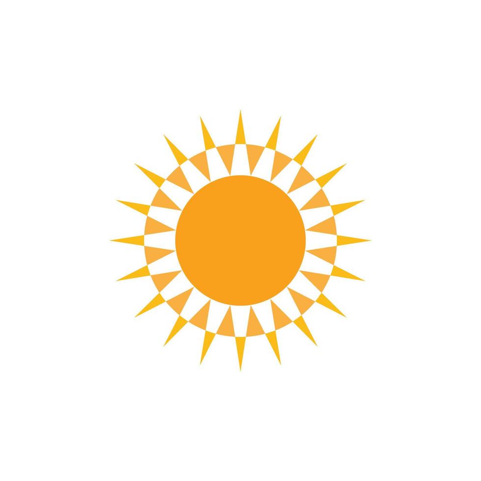 logotipo da ilustração do sol vetor