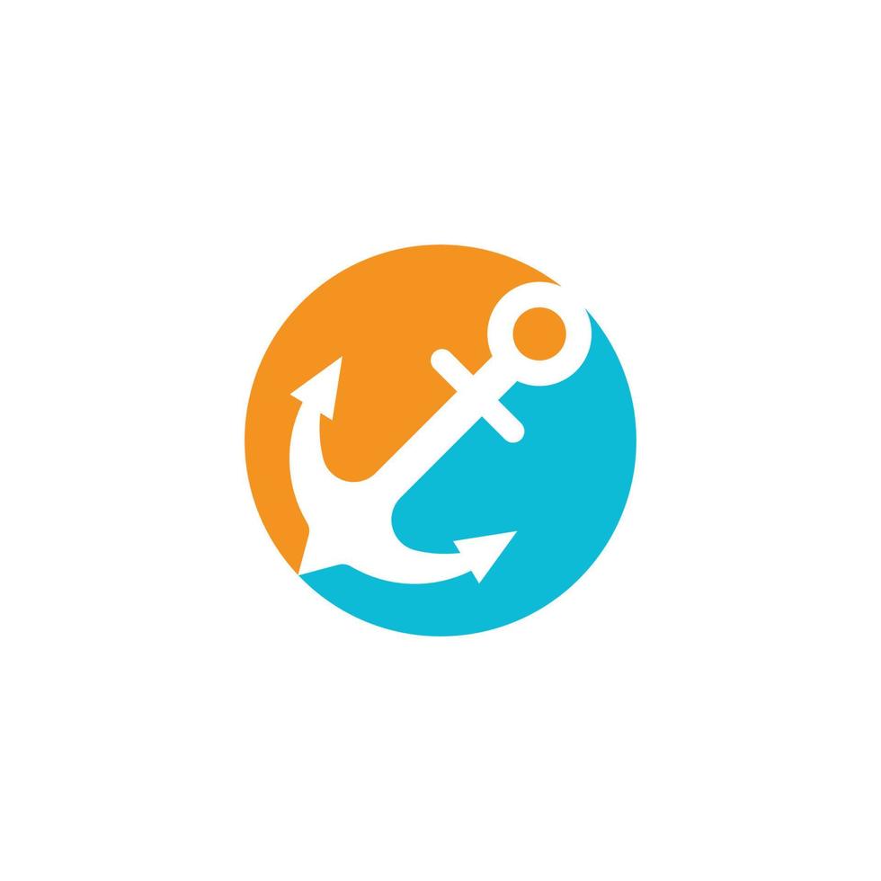 logotipo do ícone de âncora vetor
