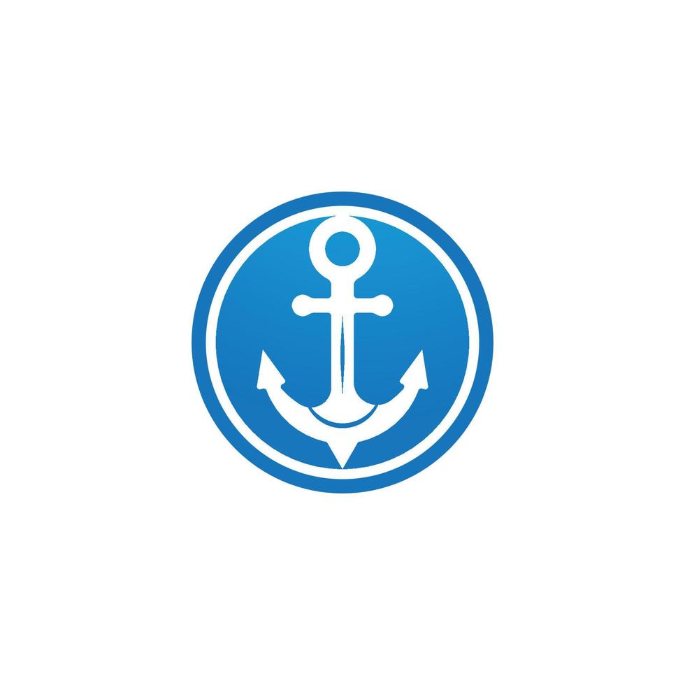 logotipo do ícone de âncora vetor