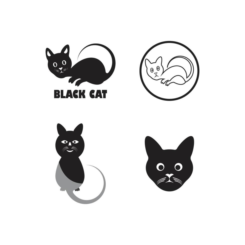 ícone de ilustração do logotipo do gato vetor