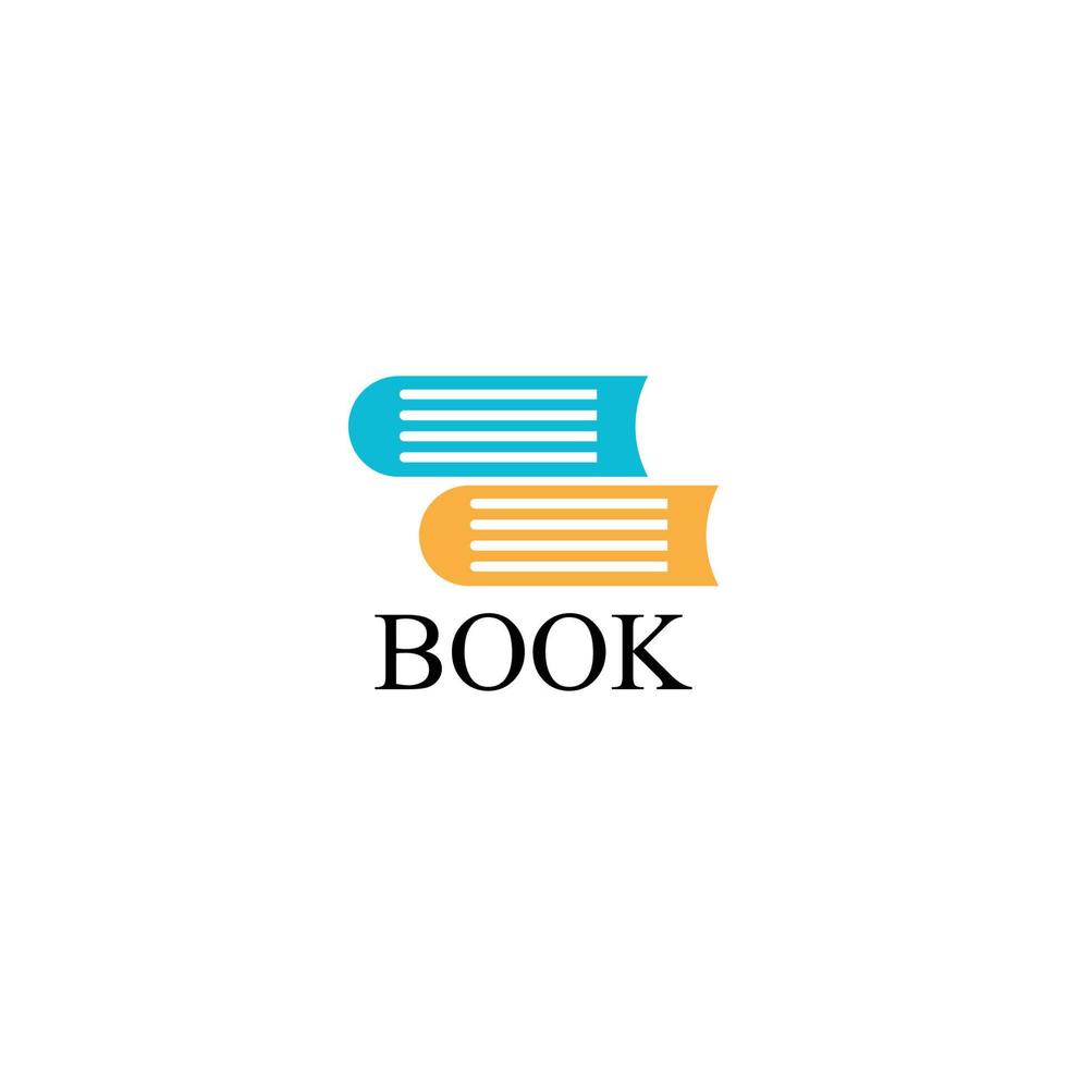 modelo de logotipo de livro vetor