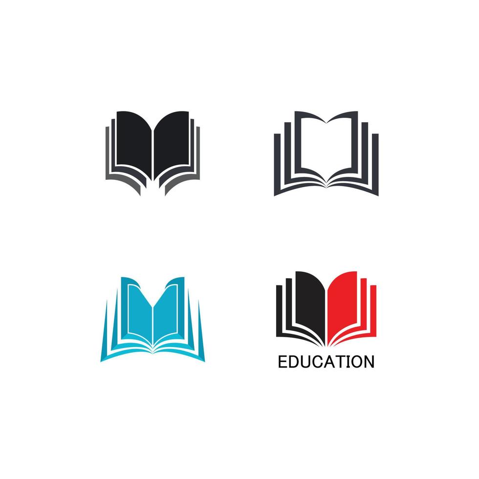 modelo de logotipo de livro vetor