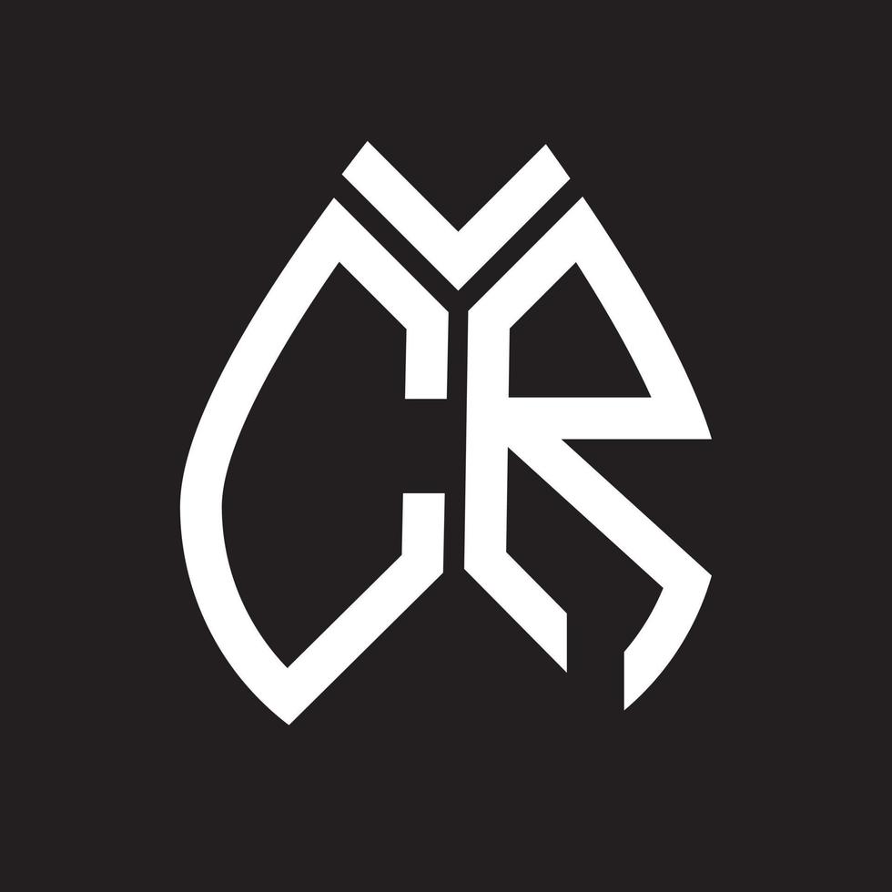 cr letter logo design.cr criativo design inicial do logotipo da carta cr. cr conceito criativo do logotipo da carta inicial. vetor