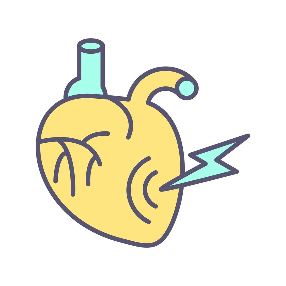 ícone de vetor de ataque cardíaco