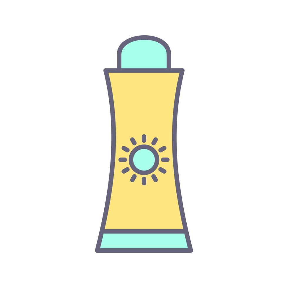 ícone de vetor de creme protetor solar