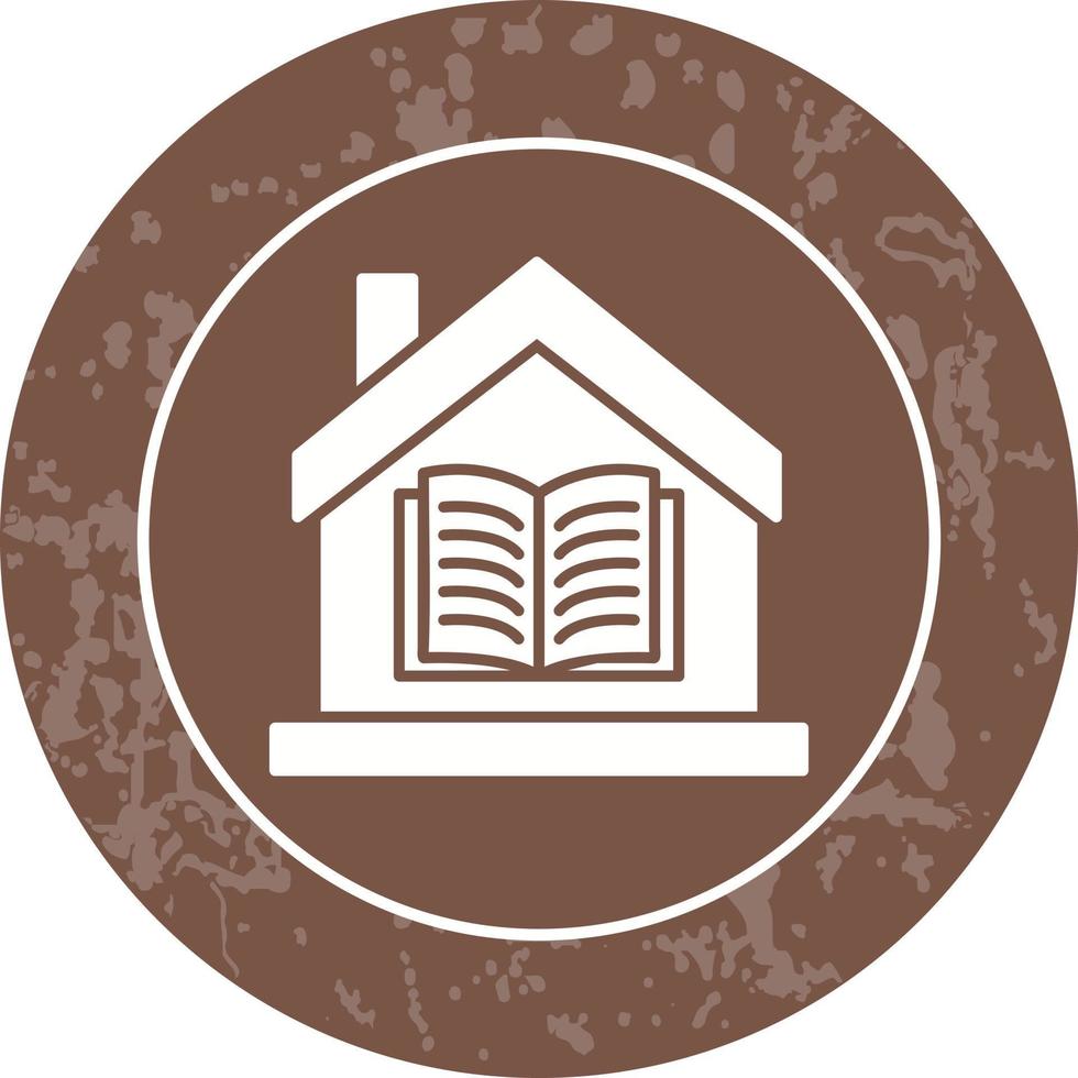 ícone de vetor de educação em casa