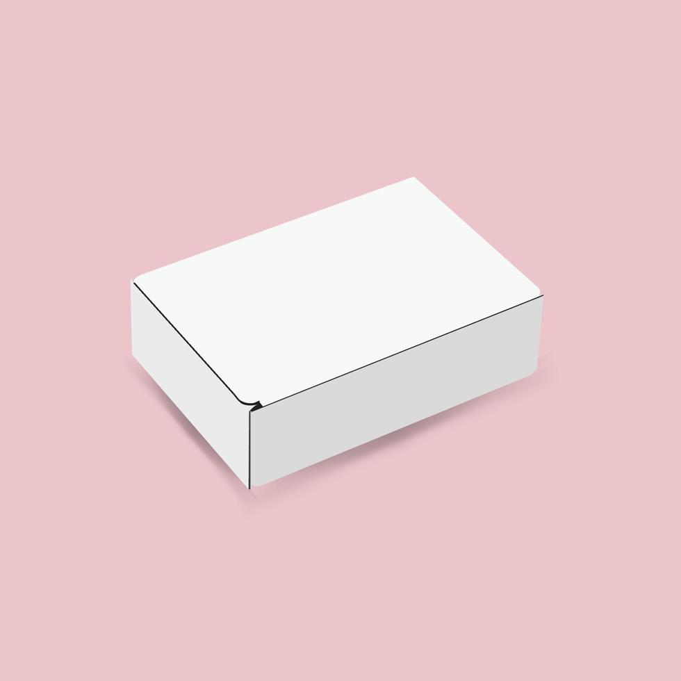 maquete de caixa branca com design vetorial vetor
