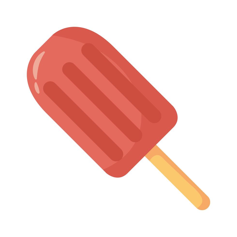 ícone de estilo simples de sorvete delicioso no palito vetor