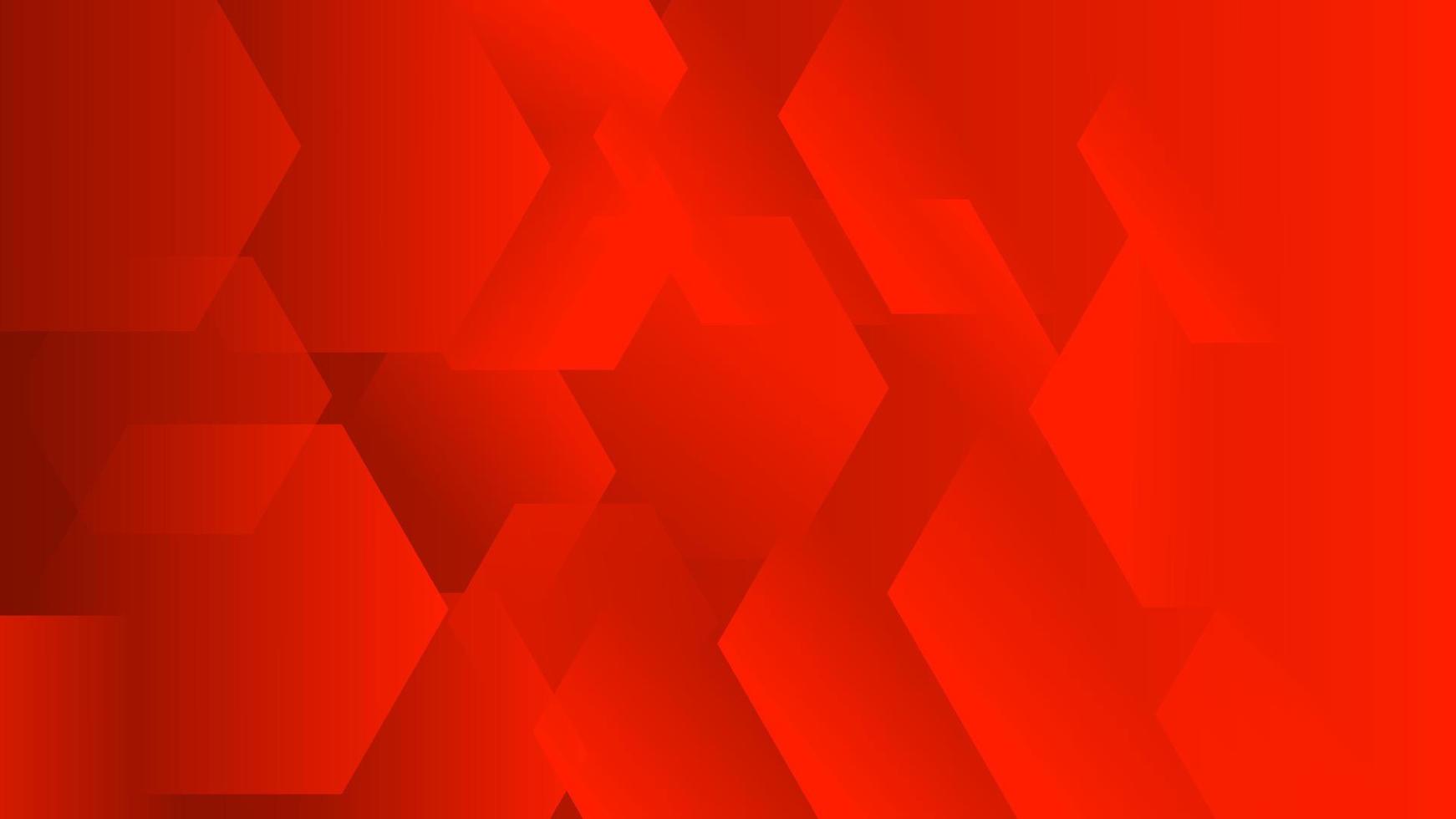 fundo abstrato vermelho com formas dinâmicas de polígono vetor