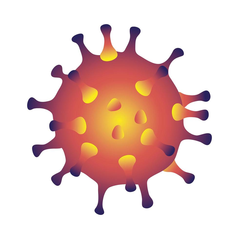 ícone de partícula laranja de coronavírus isolada vetor