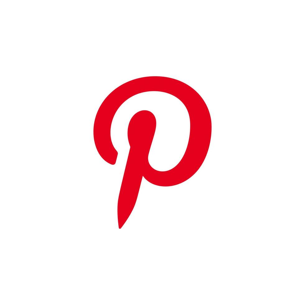 vetor de logotipo do pinterest, símbolo do pinterest, vetor grátis de ícone do pinterest