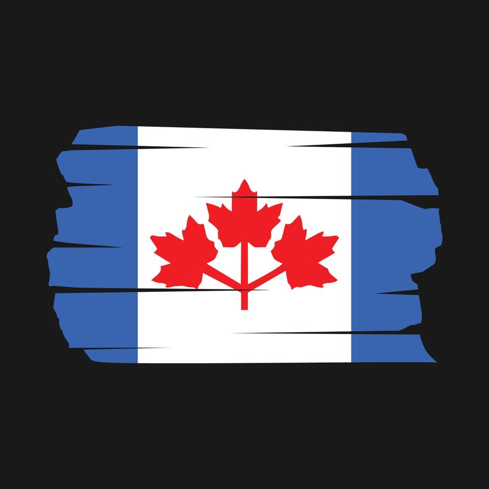 escova de bandeira do canadá vetor