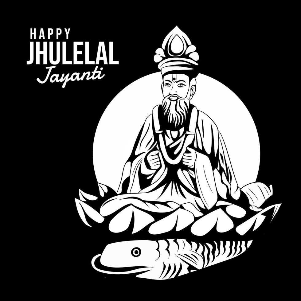 senhor cheti chand jhulelal jayanti vetor