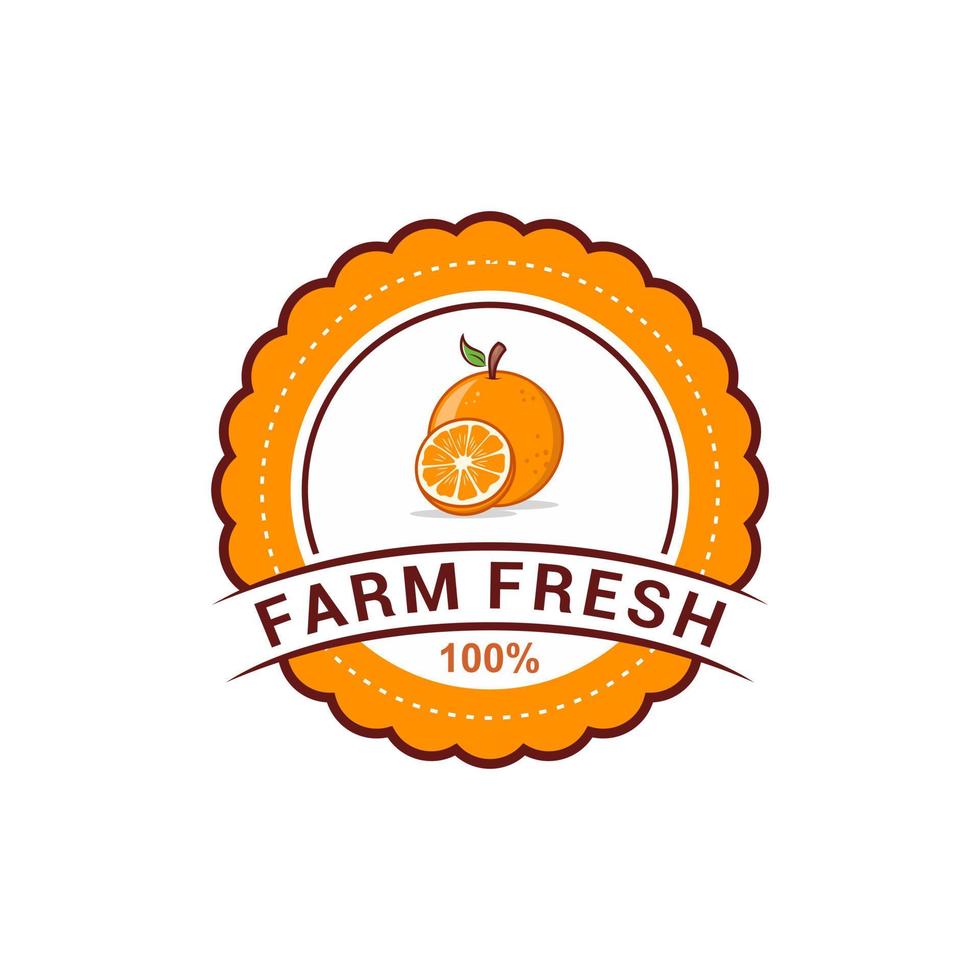 modelo de vetor de logotipo de fruta laranja