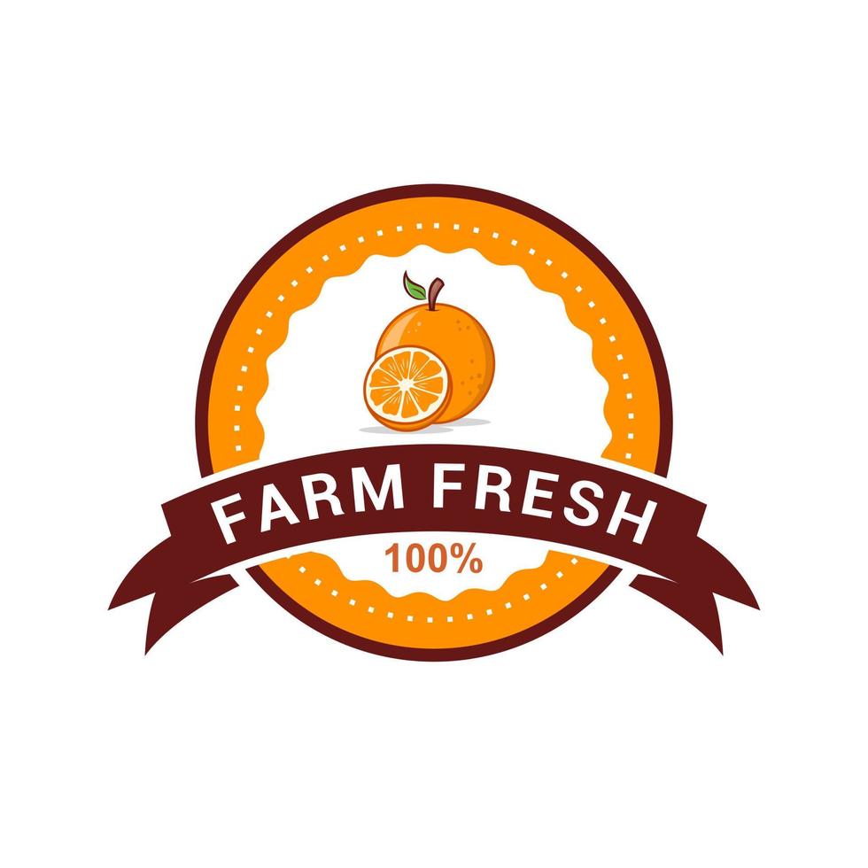 modelo de vetor de logotipo de fruta laranja