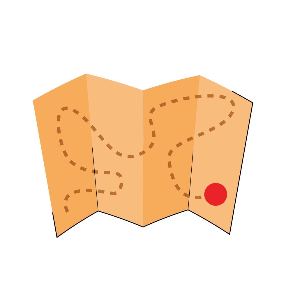 ícone do tesouro do mapa ilustração vetorial isolada vetor