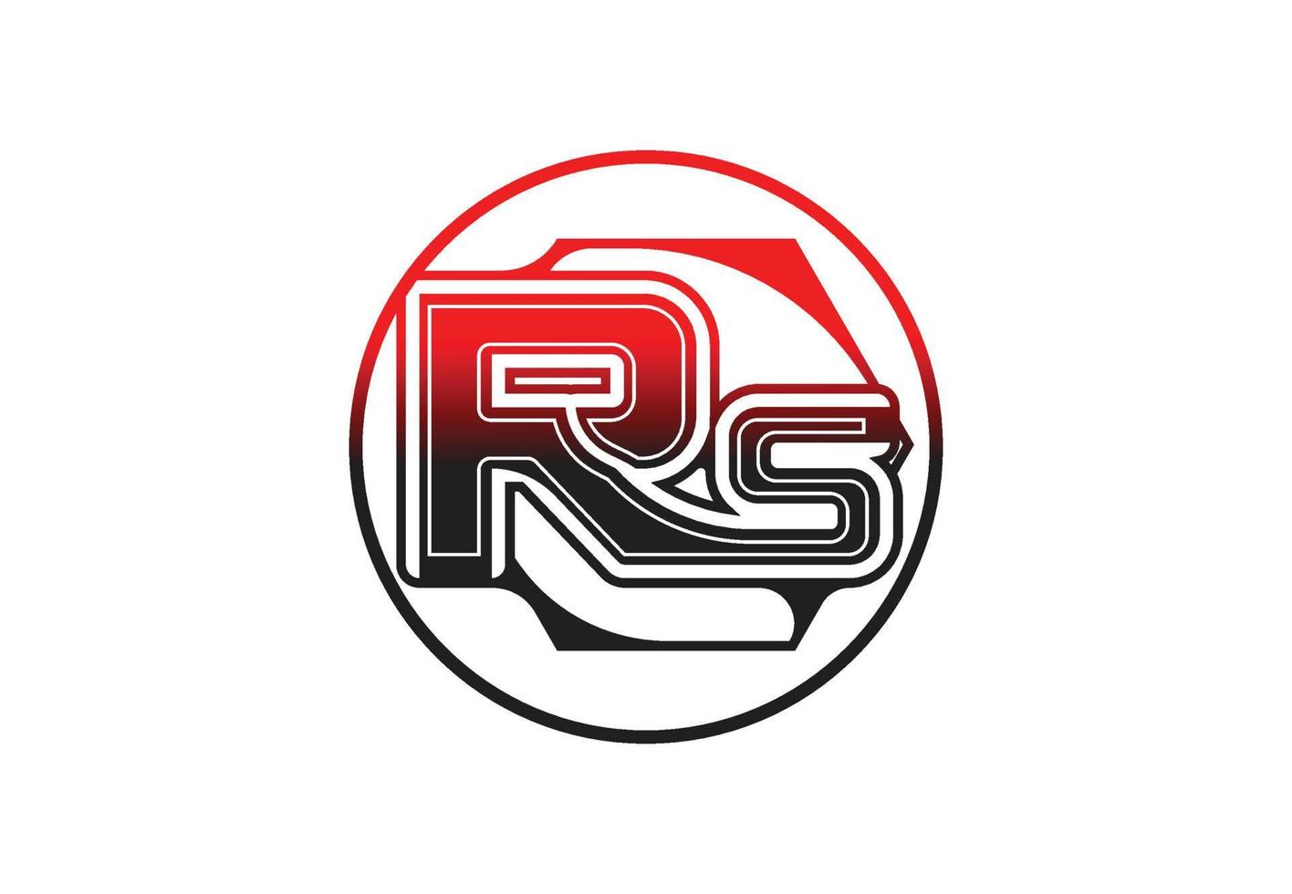 logotipo de carta rs e modelo de design de ícone vetor