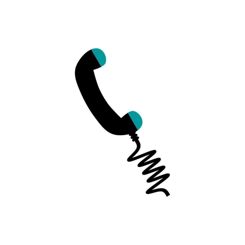 vetor de ícone do telefone. símbolo do ícone do telefone isolado. ícone de chamada. cor turquesa.