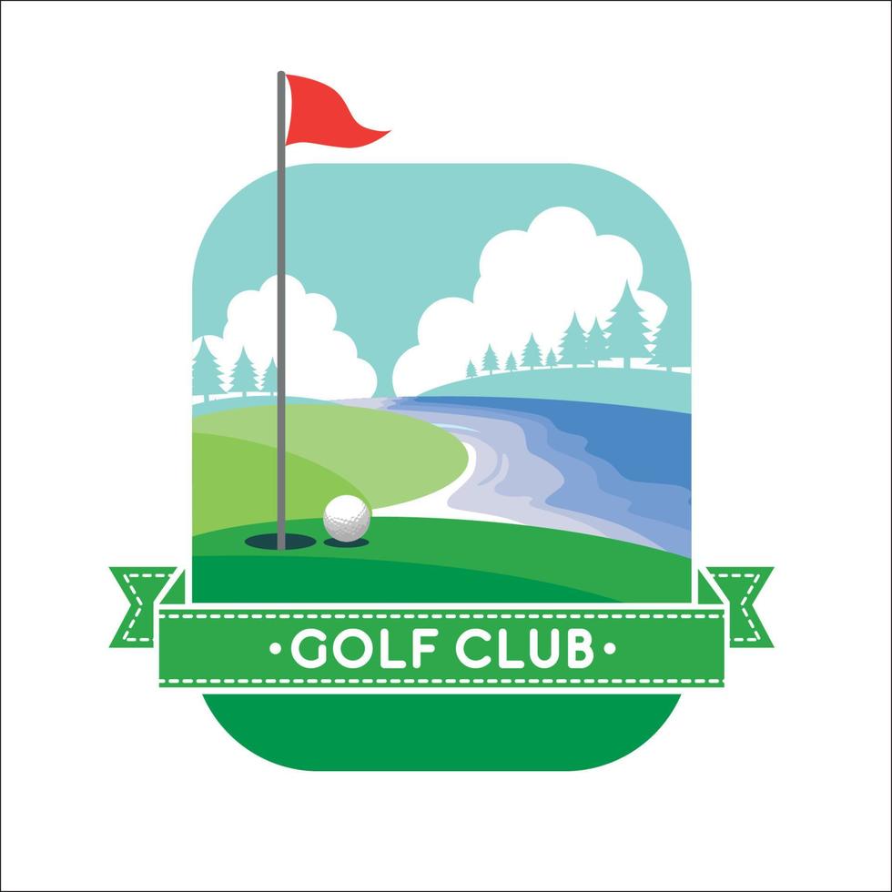 design de clube de campo de golfe vetor