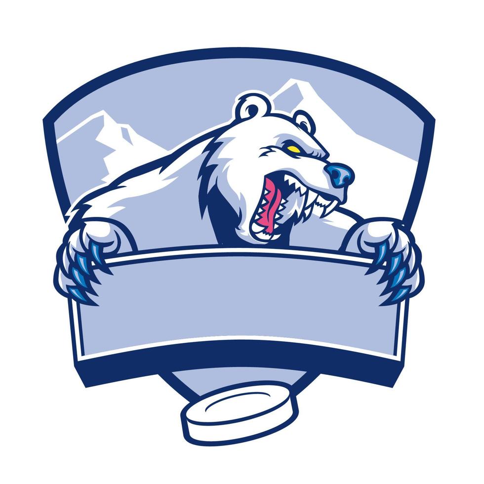 logotipo da mascote do urso polar vetor