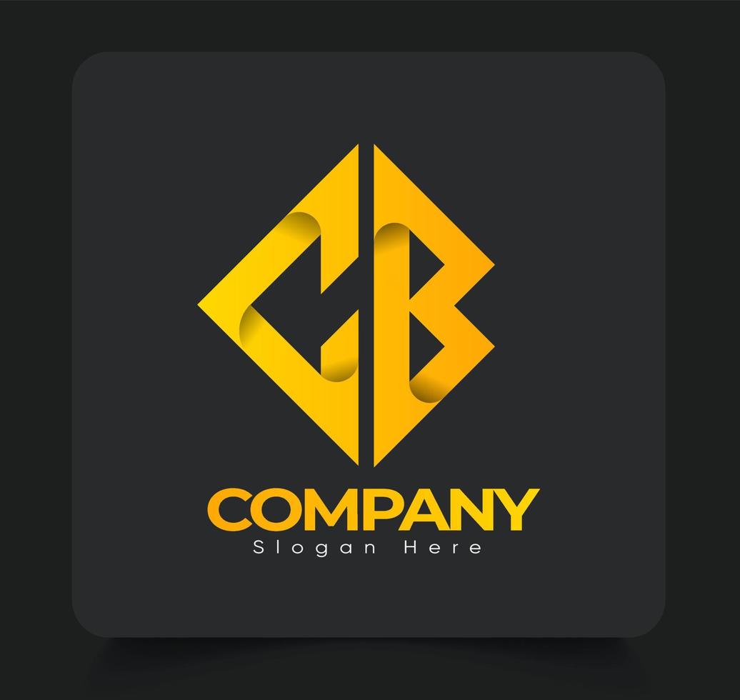 design moderno de modelo de logotipo letra c e b, cor gradiente com conceito criativo, vetor premium. logotipo de vetor premium de alta qualidade criativo e realista de negócios.