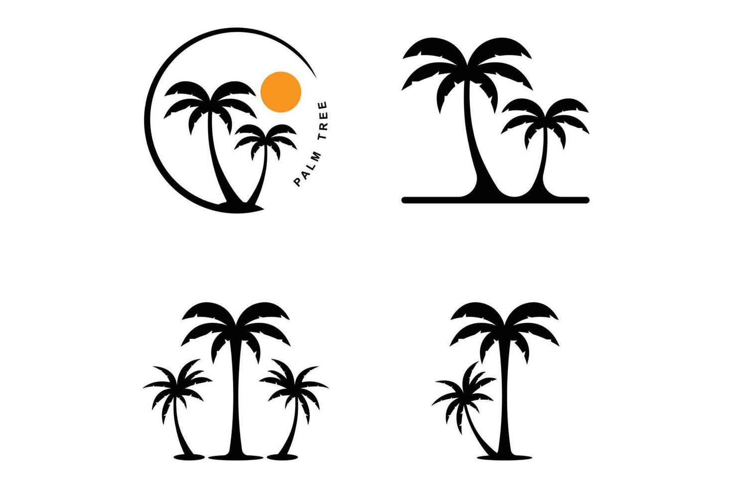 ilustração em vetor modelo de logotipo de verão palmeira