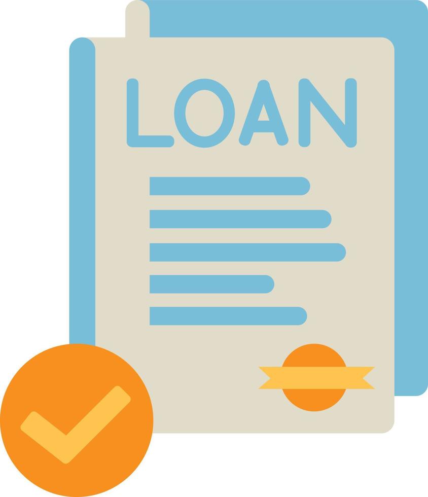 ícone de aprovação de empréstimo vetor