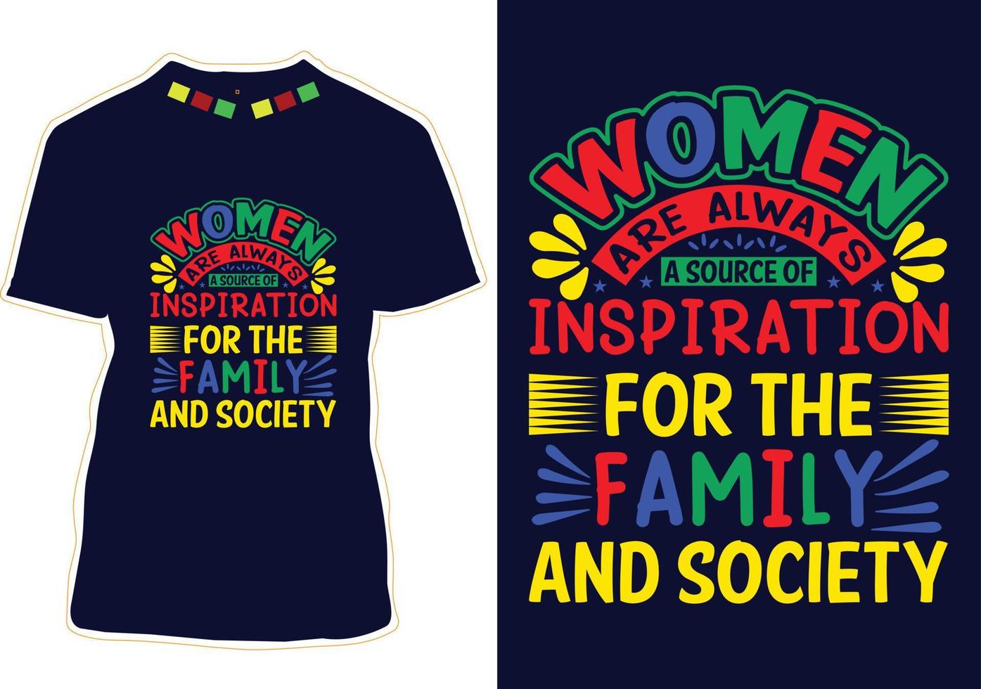 design de camiseta para o dia das mulheres vetor